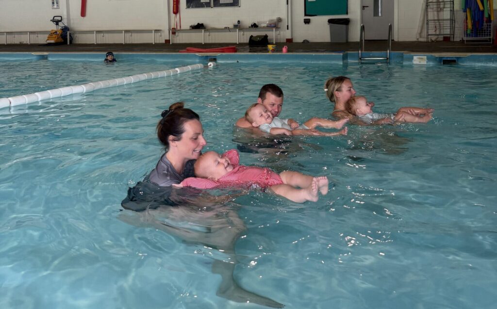 Parent and baby swimming lesson with Zambezi